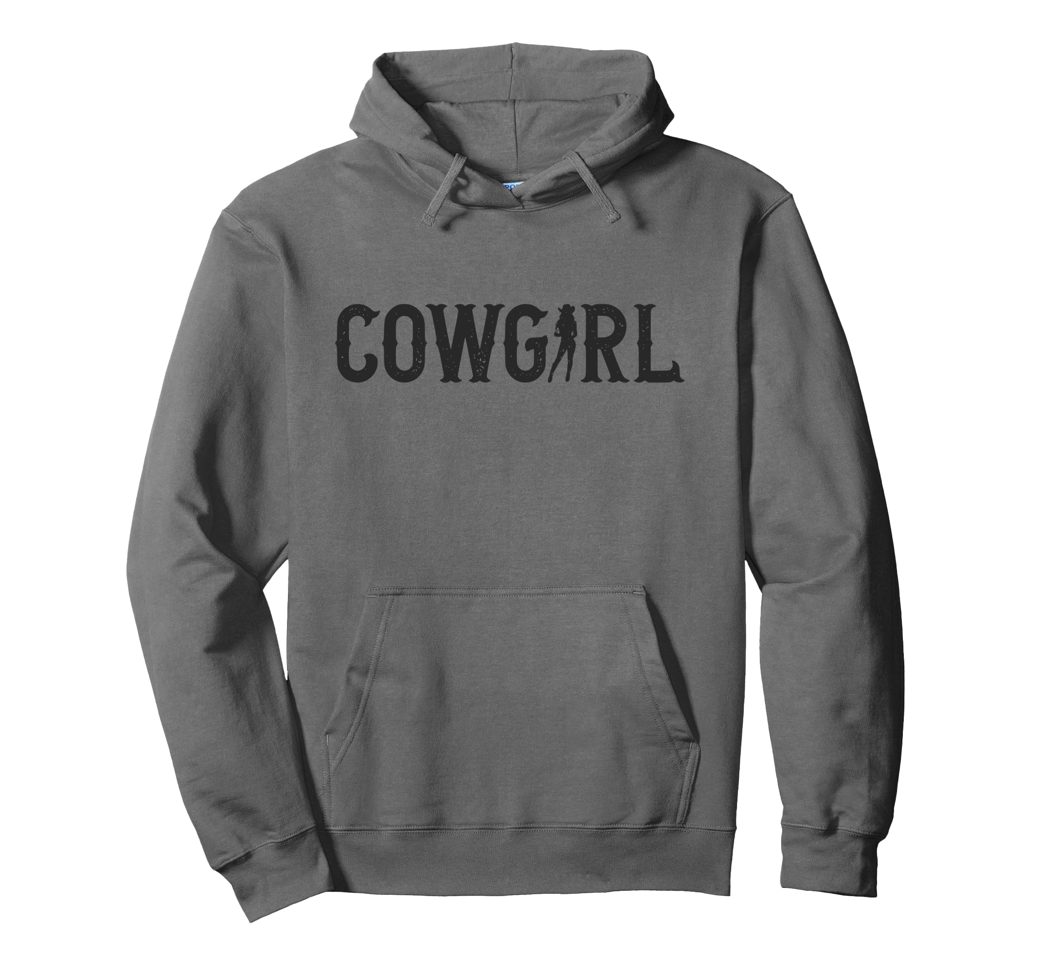 Iconic Cowgirl Western Country Rodeo Black Hoodie - Trendy Graphic Unisex - T-Shirt, Sweatshirt, Hoodie