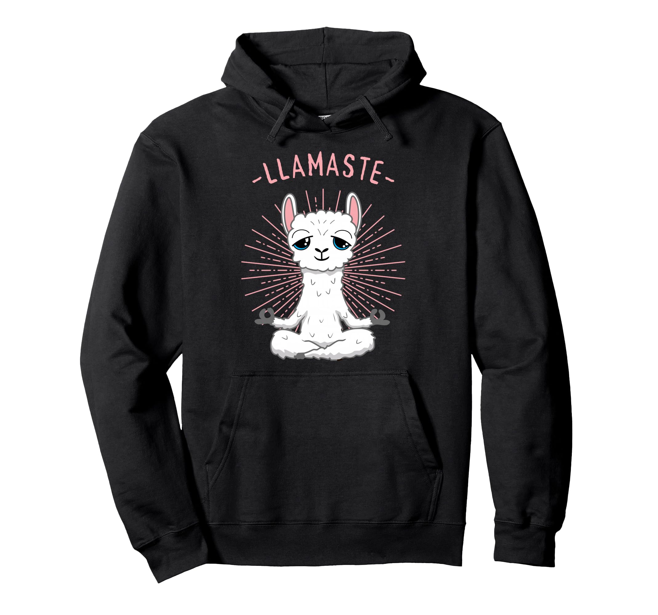 Funny Llamaste Llama Yoga Meditation Hoodie - Fun Novelty Design Unisex - T-Shirt, Sweatshirt, Hoodie