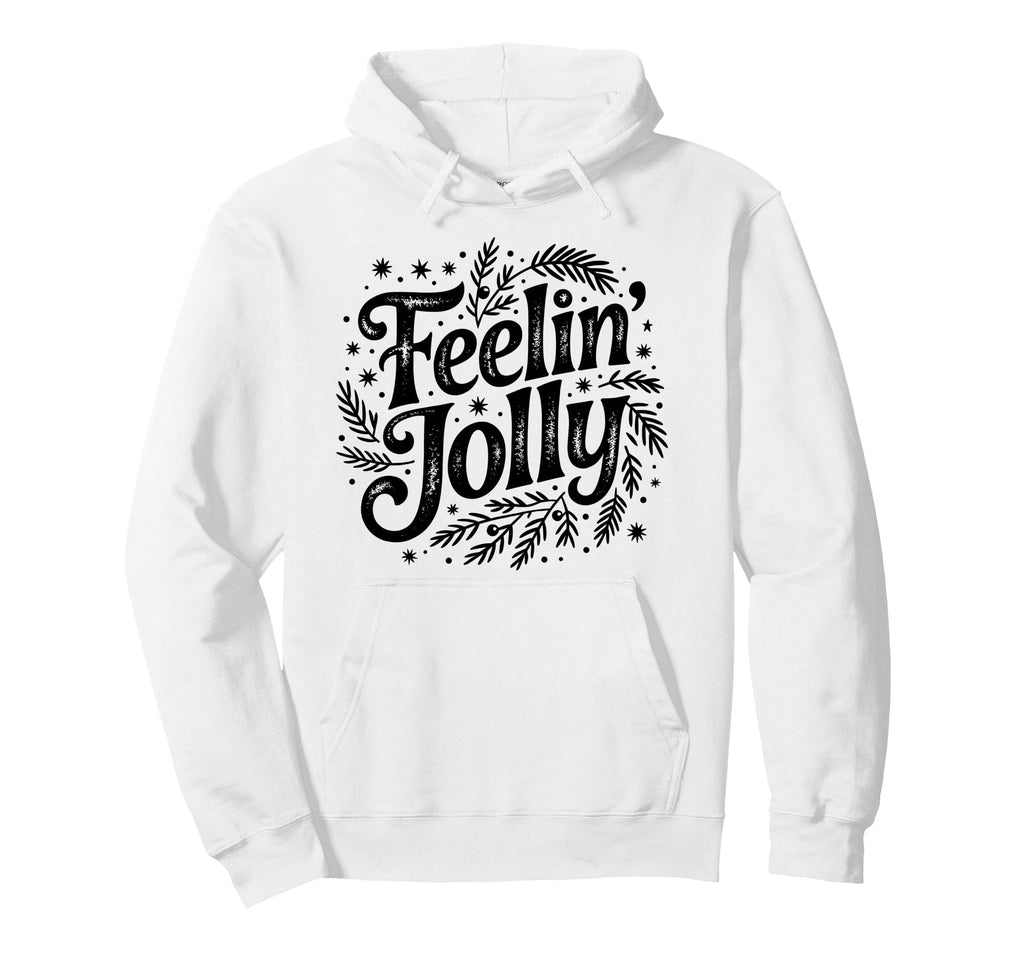 Black Feelin Jolly Distressed Holiday Hoodie - Streetwear Style Men Women - T-Shirt, Sweatshirt, Hoodie