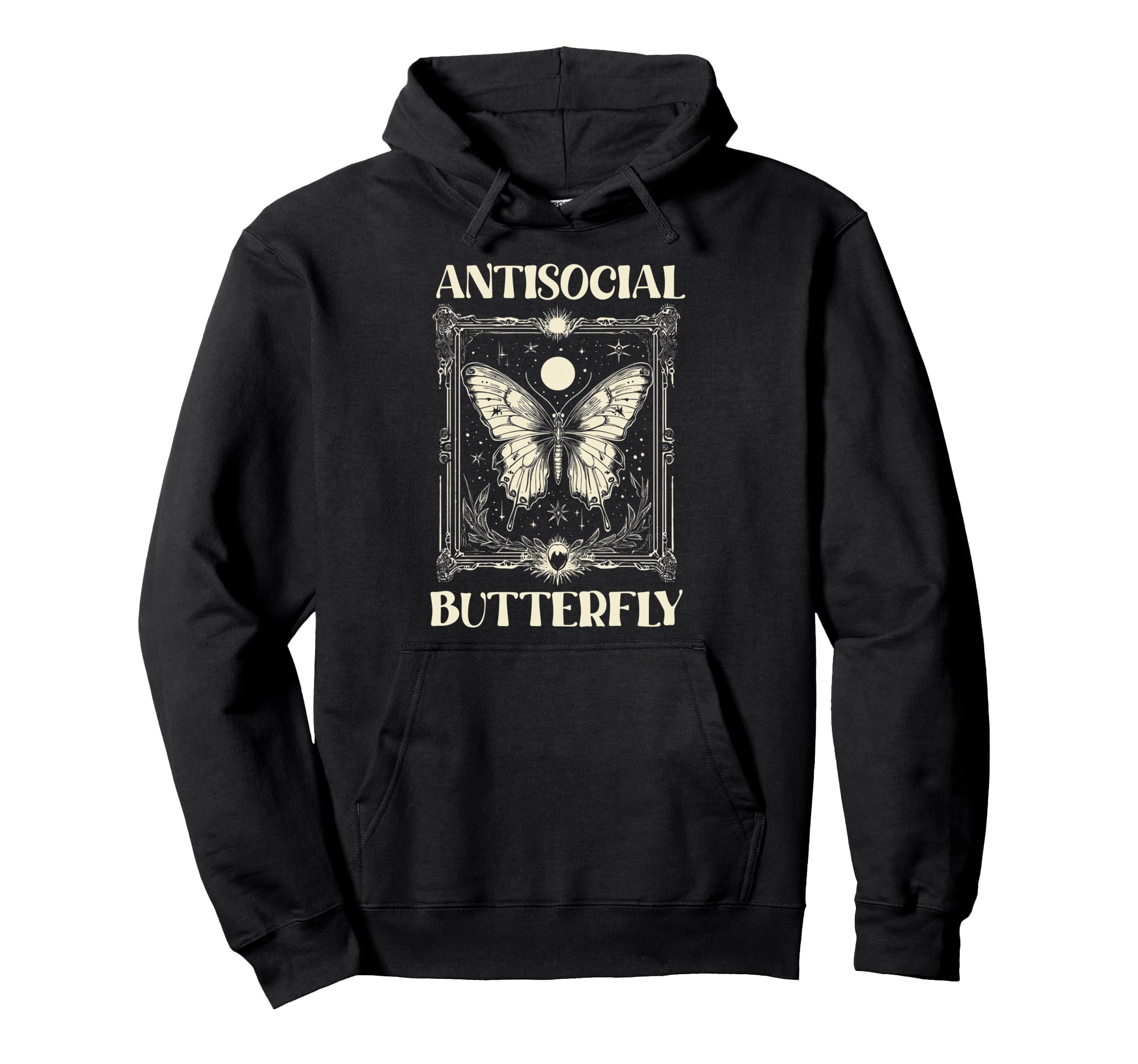 Antisocial Butterfly Hoodie - Aesthetic Graphic Unisex - T-Shirt, Sweatshirt, Hoodie