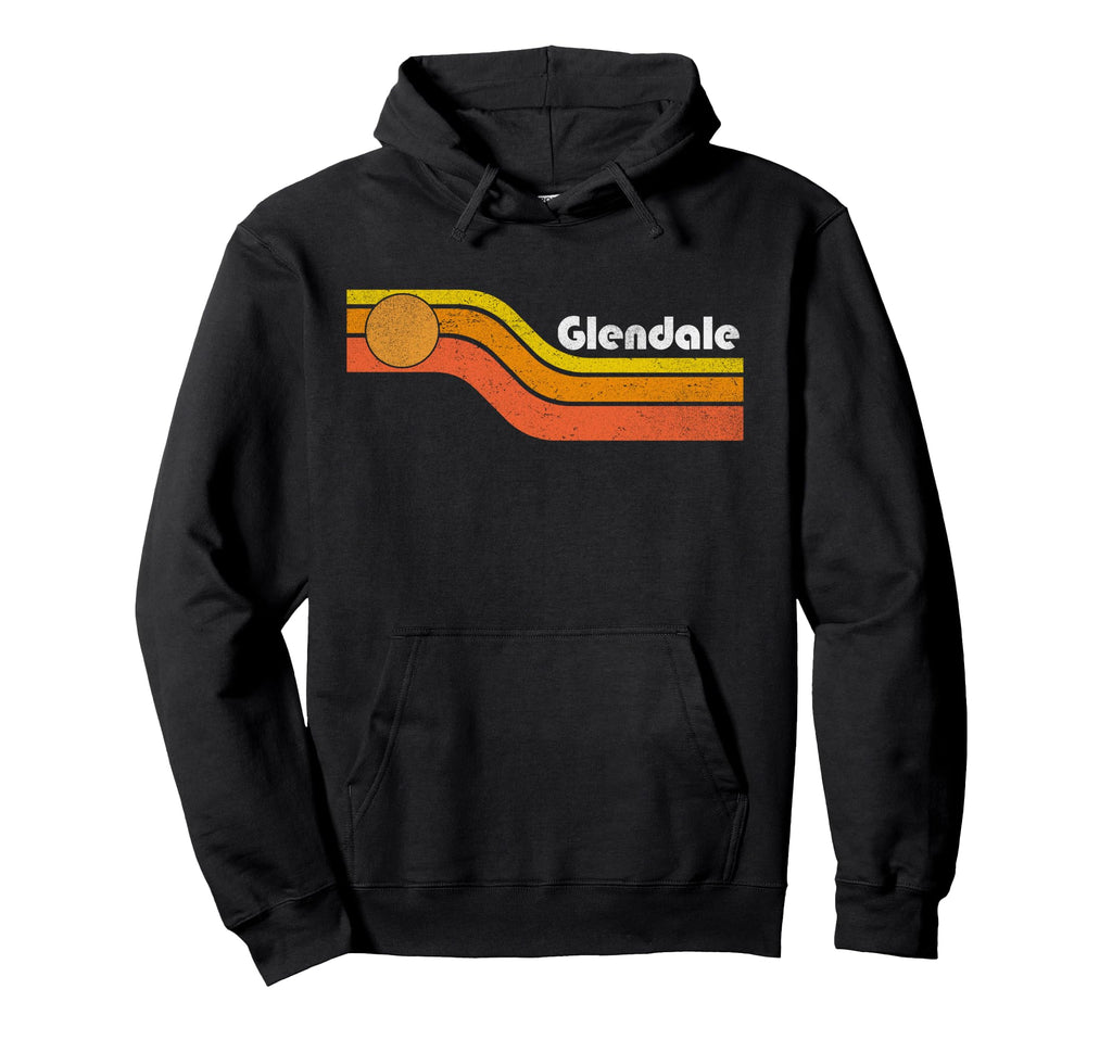 Glendale 70S 80S Hoodie - Minimalist Print for Adults - T-Shirt, Sweatshirt, Hoodie