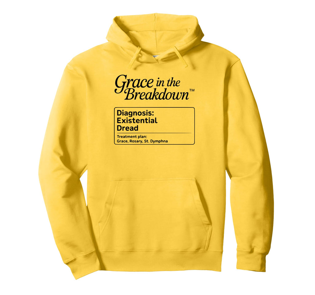 Existential Dread St Dymphna Mental Health Hoodie - Unique Graphic Unisex - T-Shirt, Sweatshirt, Hoodie