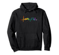 Motorcycle Heartbeat Watercolor Hoodie - Streetwear Style for Adults - T-Shirt, Sweatshirt, Hoodie