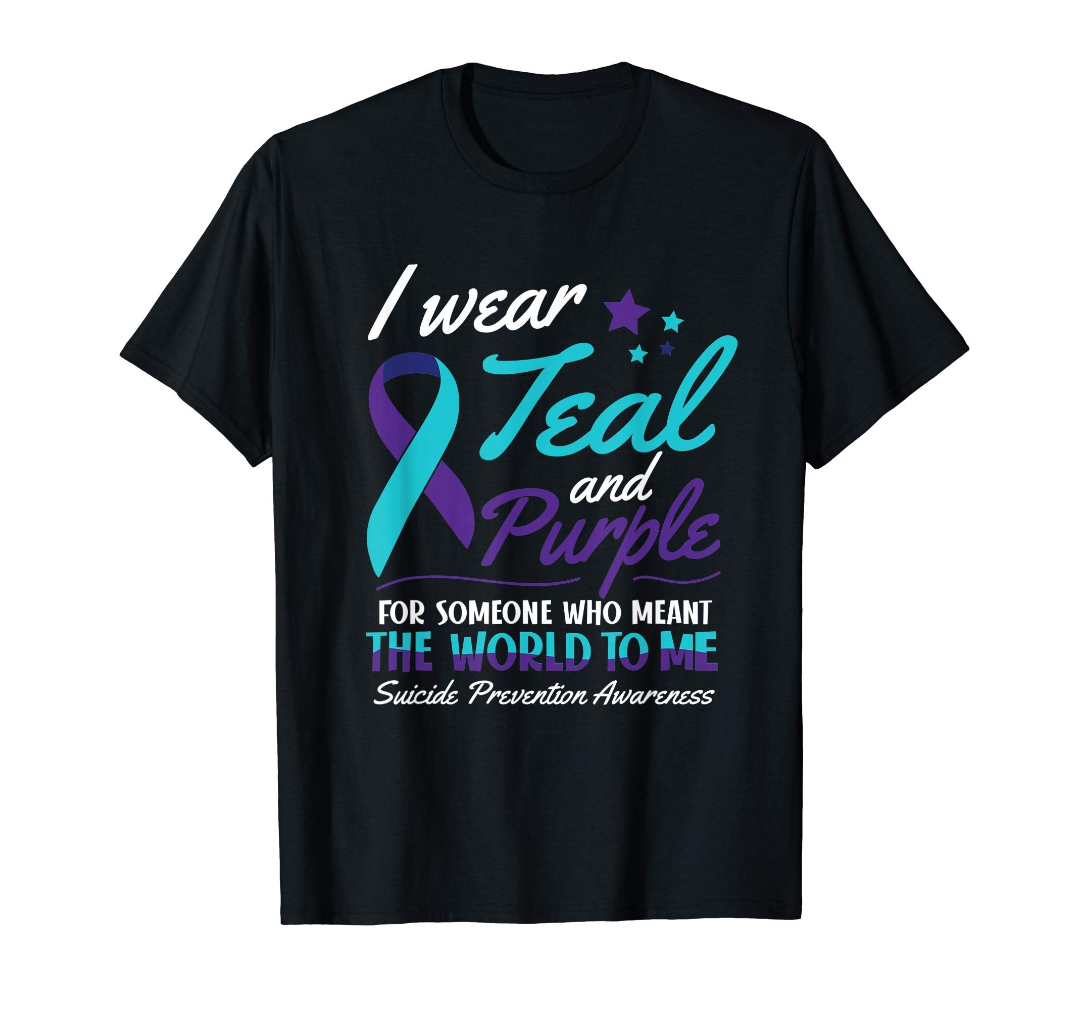 I Wear Teal And Purple Suicide T-Shirt - Aesthetic Graphic for Adults - T-Shirt, Sweatshirt, Hoodie