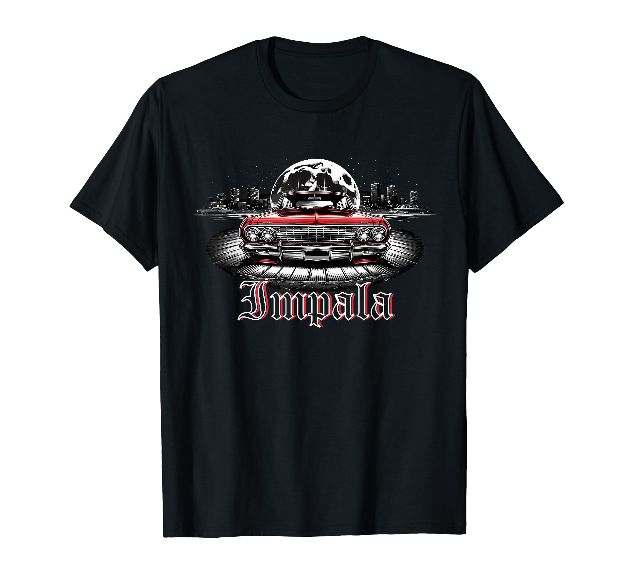 Old School Impala Muscle Car Hot Rod T-Shirt - Aesthetic Graphic Men Women - T-Shirt, Sweatshirt, Hoodie