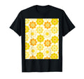 70S Floral Pattern Yellow And T-Shirt - Casual Everyday Wear Men Women - T-Shirt, Sweatshirt, Hoodie