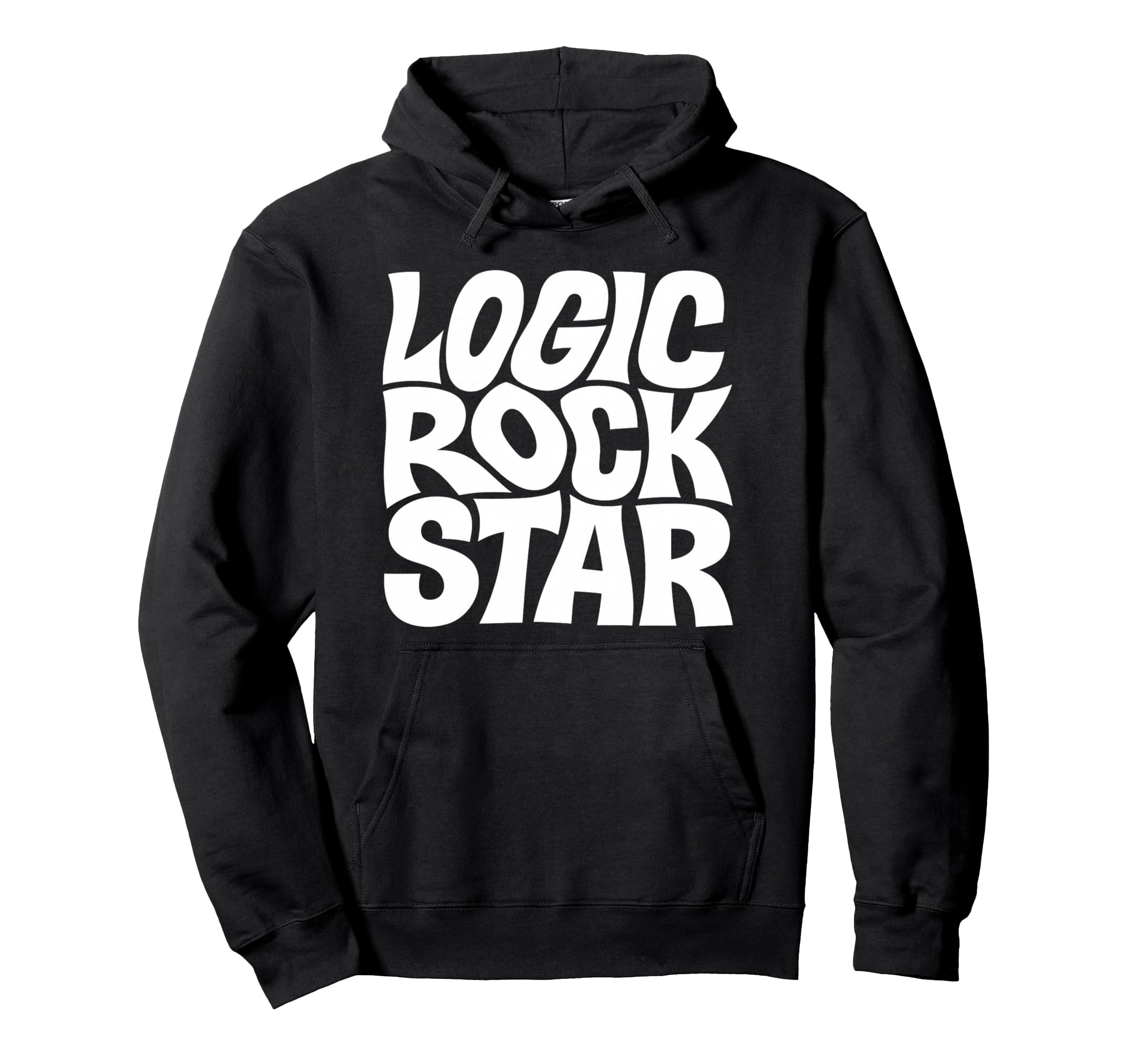 Bold Monochrome Typography Hoodie - Graphic Print Unisex - T-Shirt, Sweatshirt, Hoodie