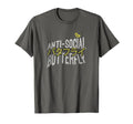 Anti Social Butterfly T-Shirt - Custom Art Print Unisex - T-Shirt, Sweatshirt, Hoodie