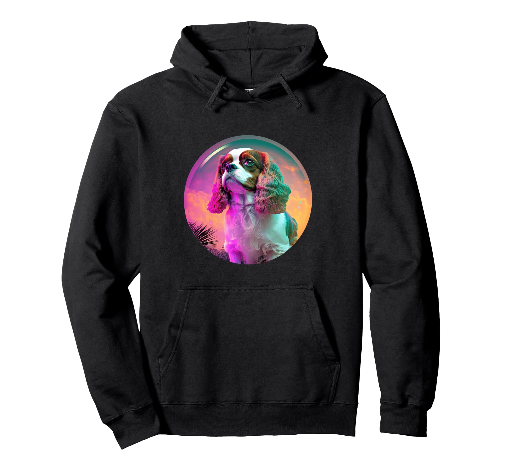 Cavalier King Charles Spaniel Hoodie - Minimalist Print for Adults - T-Shirt, Sweatshirt, Hoodie