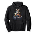 Happy Easter Day Motorbike Bunny Rabbits Hoodie - Custom Art Print Unisex - T-Shirt, Sweatshirt, Hoodie