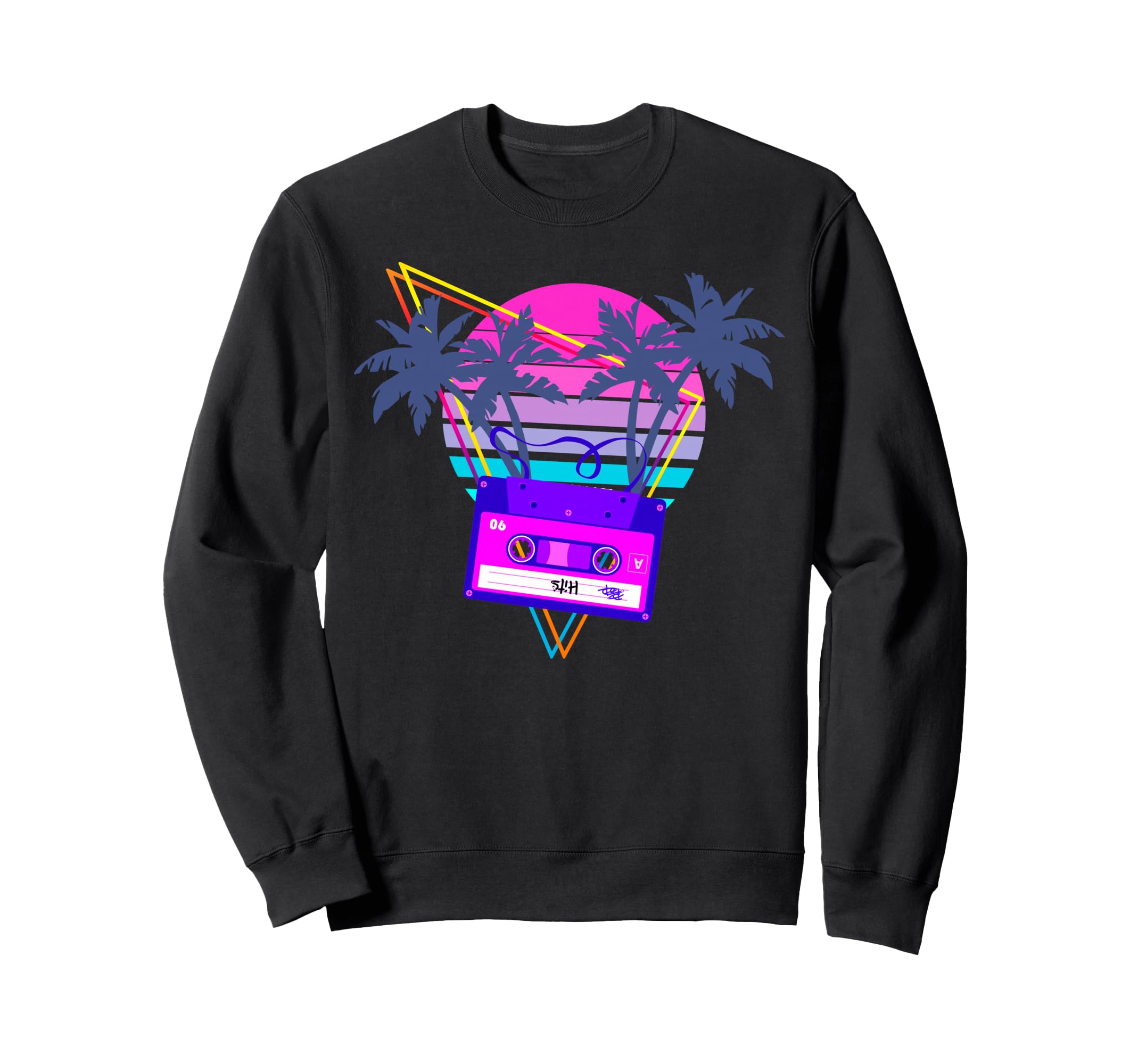 90S Vaporwave Sunset Cassette Tape Sweatshirt - Aesthetic Graphic Unisex - T-Shirt, Sweatshirt, Hoodie