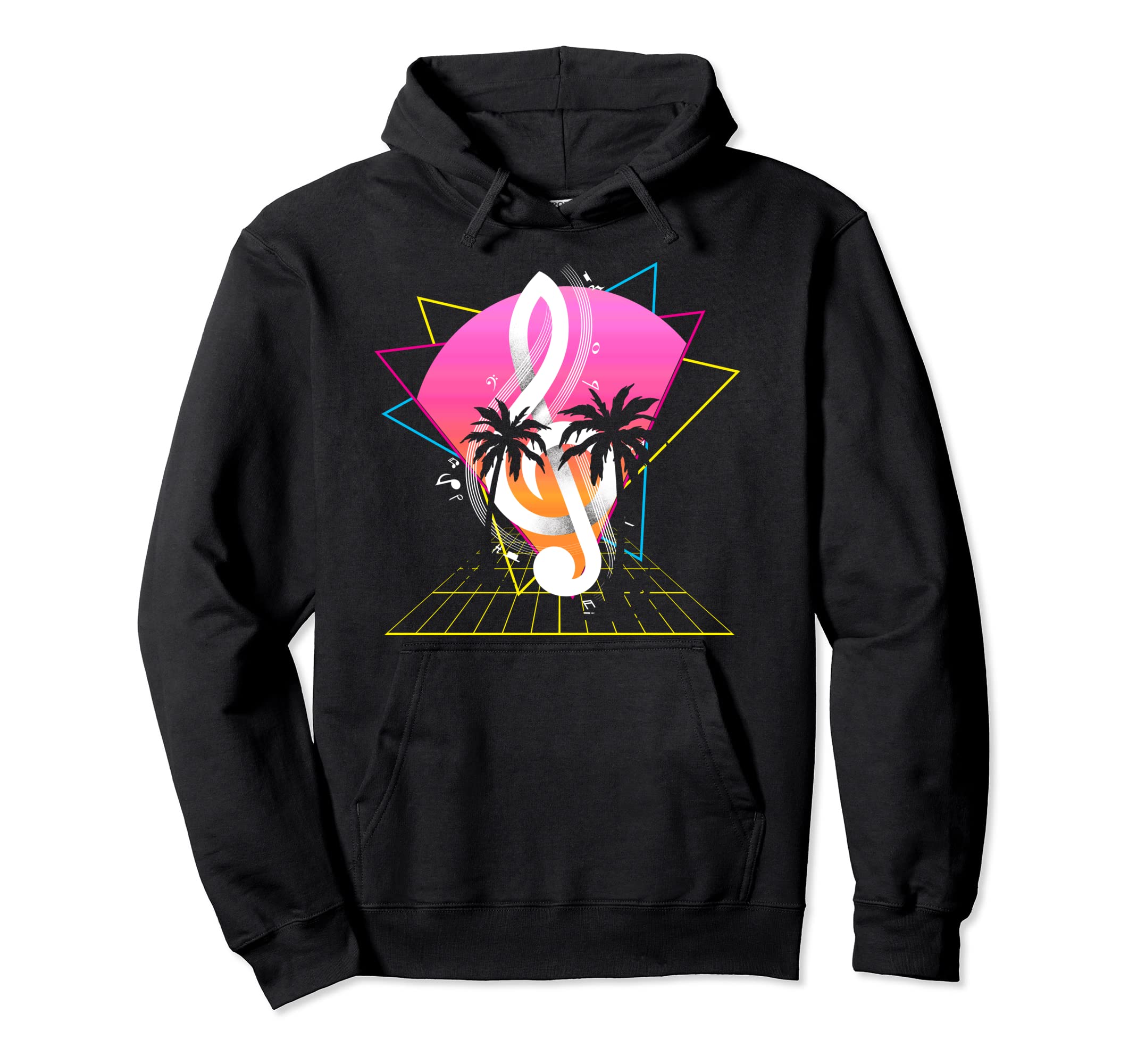 80S Music Tropical Vaporwave Synthwave Hoodie - Trendy Graphic Men Women - T-Shirt, Sweatshirt, Hoodie