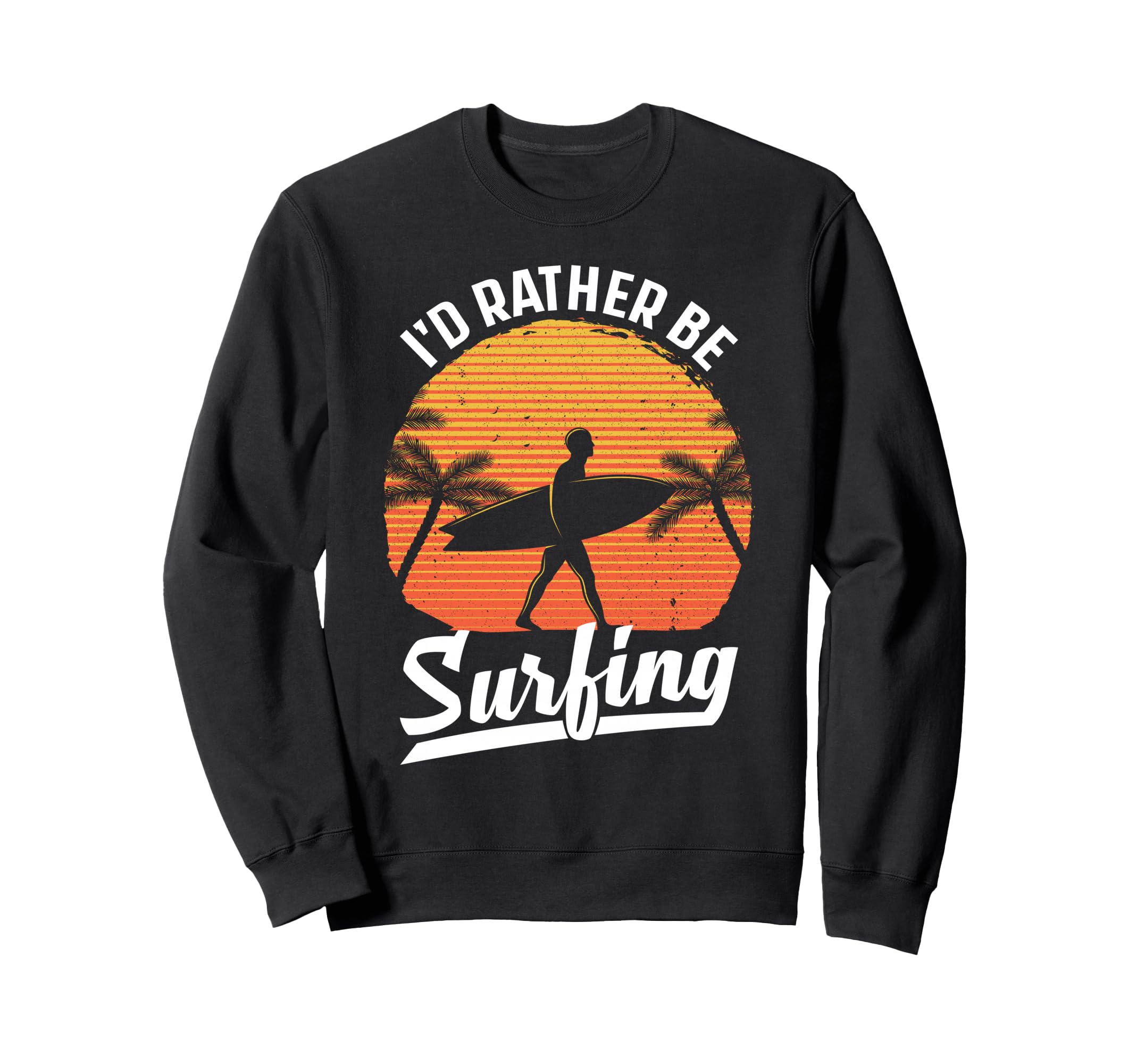 Surf Art Surfing Surfer Sunset Sweatshirt - Minimalist Print for Adults - T-Shirt, Sweatshirt, Hoodie