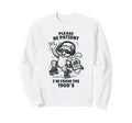 1900S Raccoon Roller Skater Cassette Sweatshirt - Graphic Print for Adults - T-Shirt, Sweatshirt, Hoodie