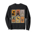 Halloween Stamp Ghost Pumpkin Cat Sweatshirt - Aesthetic Graphic Unisex - T-Shirt, Sweatshirt, Hoodie