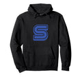 Bold Letter Blue S Outline Alphabet Hoodie - Fun Novelty Design Unisex - T-Shirt, Sweatshirt, Hoodie