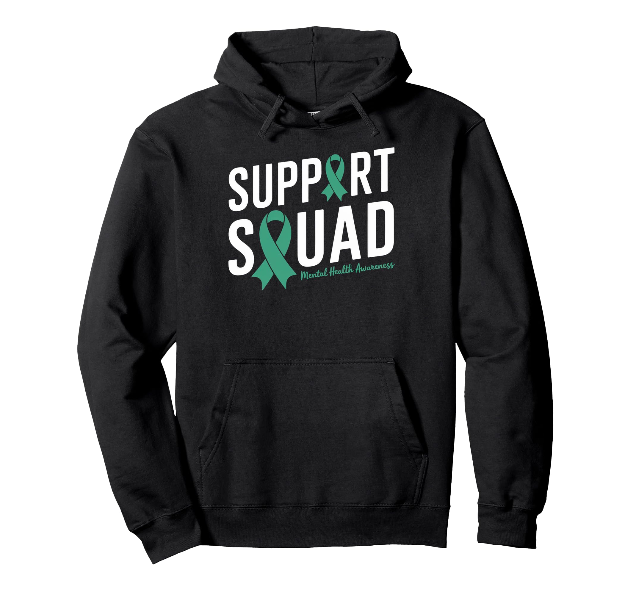 Green Ribbon Support Squad Mental Hoodie - Novelty Apparel for Adults - T-Shirt, Sweatshirt, Hoodie