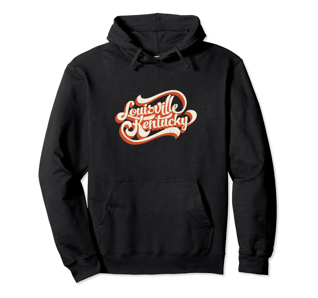Old School Typography Louisville Kentucky Hoodie - Minimalist Print Unisex - T-Shirt, Sweatshirt, Hoodie