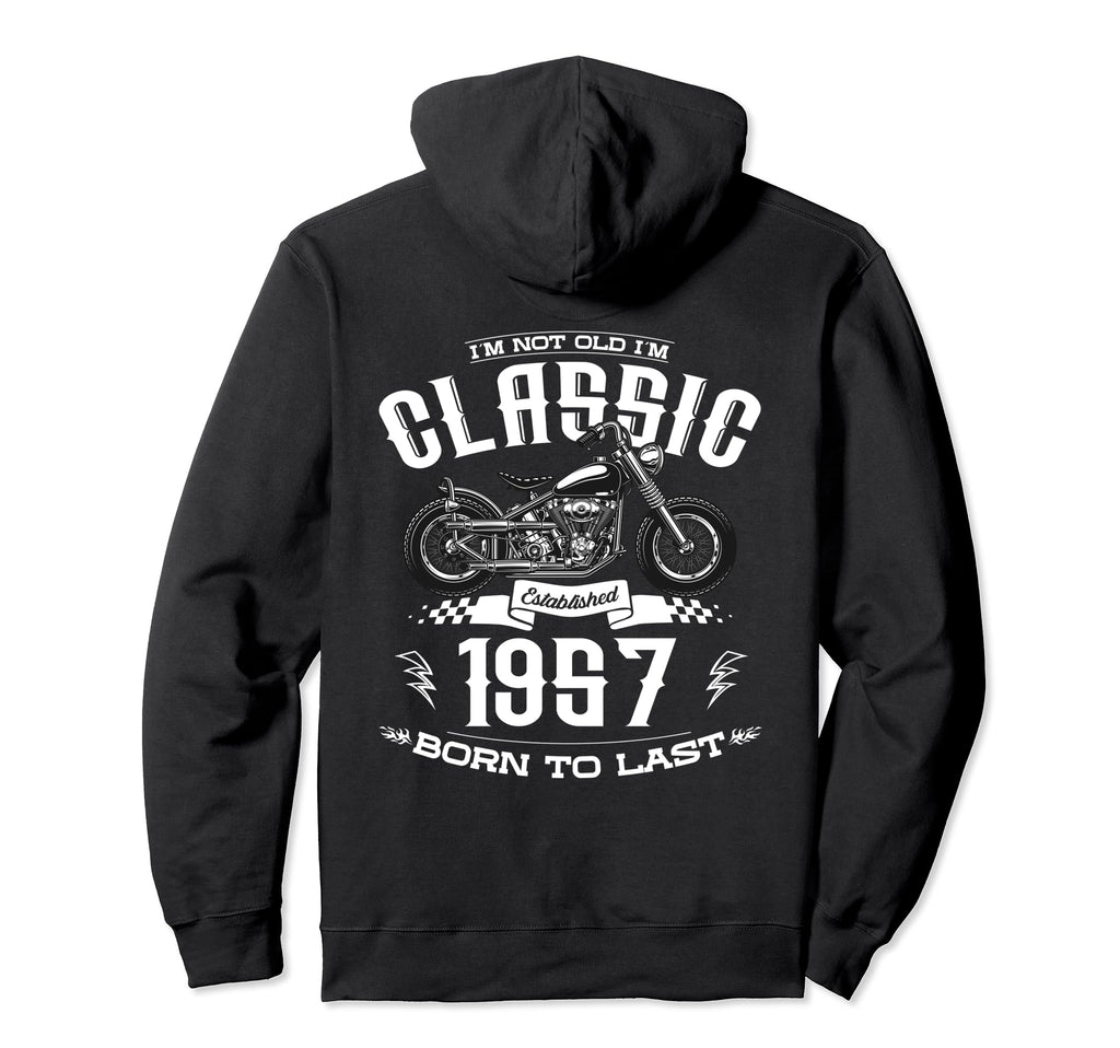 67Th Birthday Motorcycle Hoodie - Fun Novelty Design Men Women - T-Shirt, Sweatshirt, Hoodie