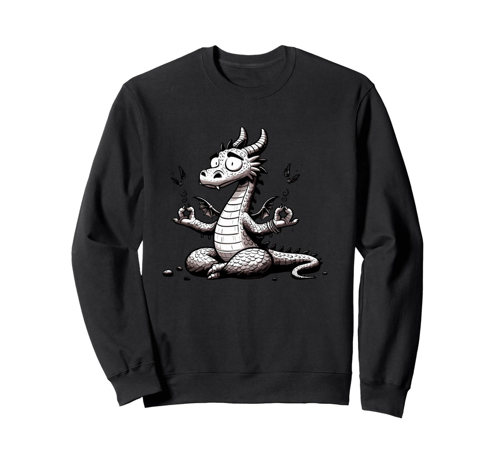 Meditation Dragon Yoga Pose Sweatshirt - Minimalist Print for Adults - T-Shirt, Sweatshirt, Hoodie