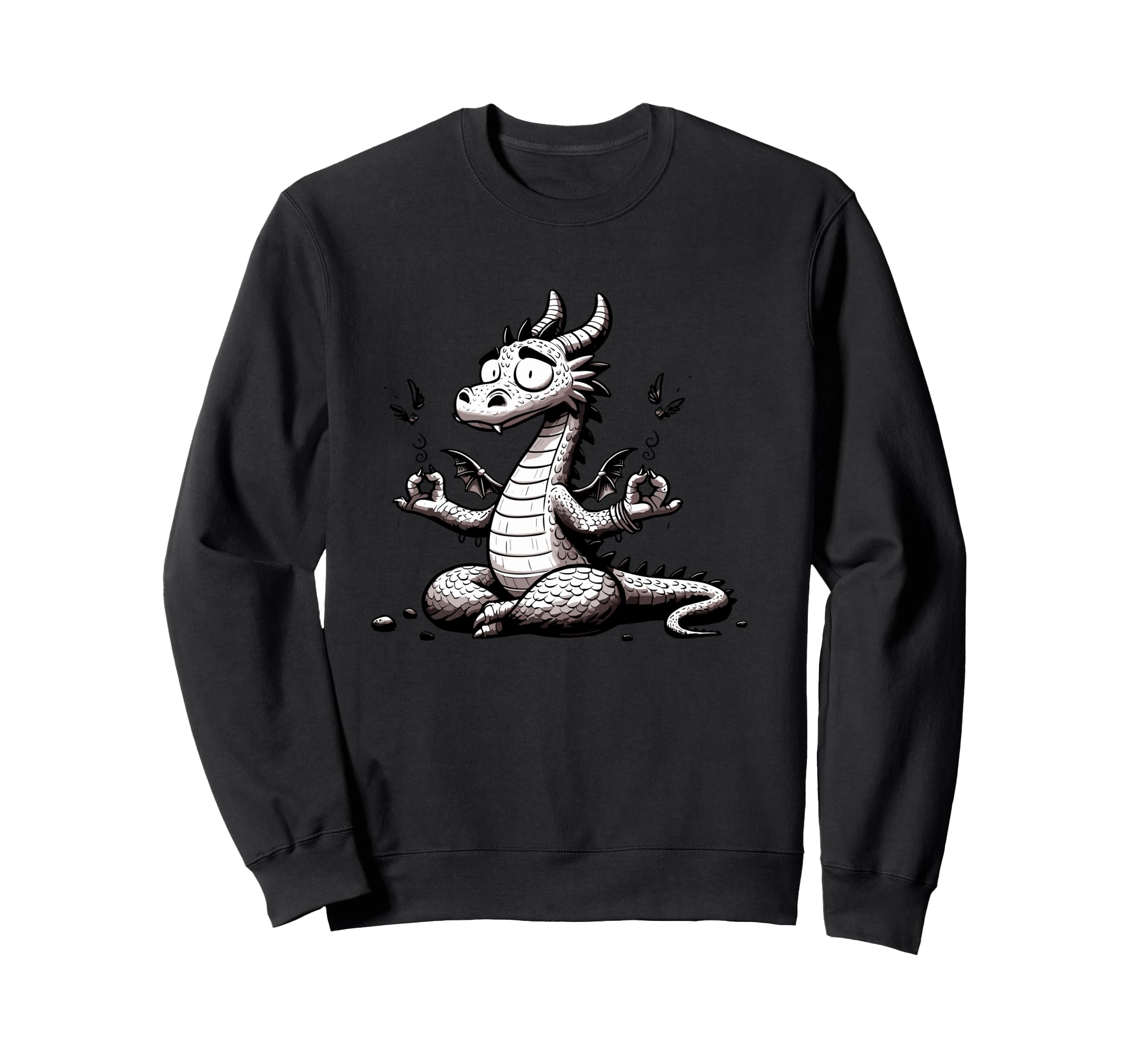 Meditation Dragon Yoga Pose Sweatshirt - Minimalist Print for Adults - T-Shirt, Sweatshirt, Hoodie