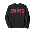 Paris Tn Distressed Red Varsity Sweatshirt - Graphic Print Men Women - T-Shirt, Sweatshirt, Hoodie