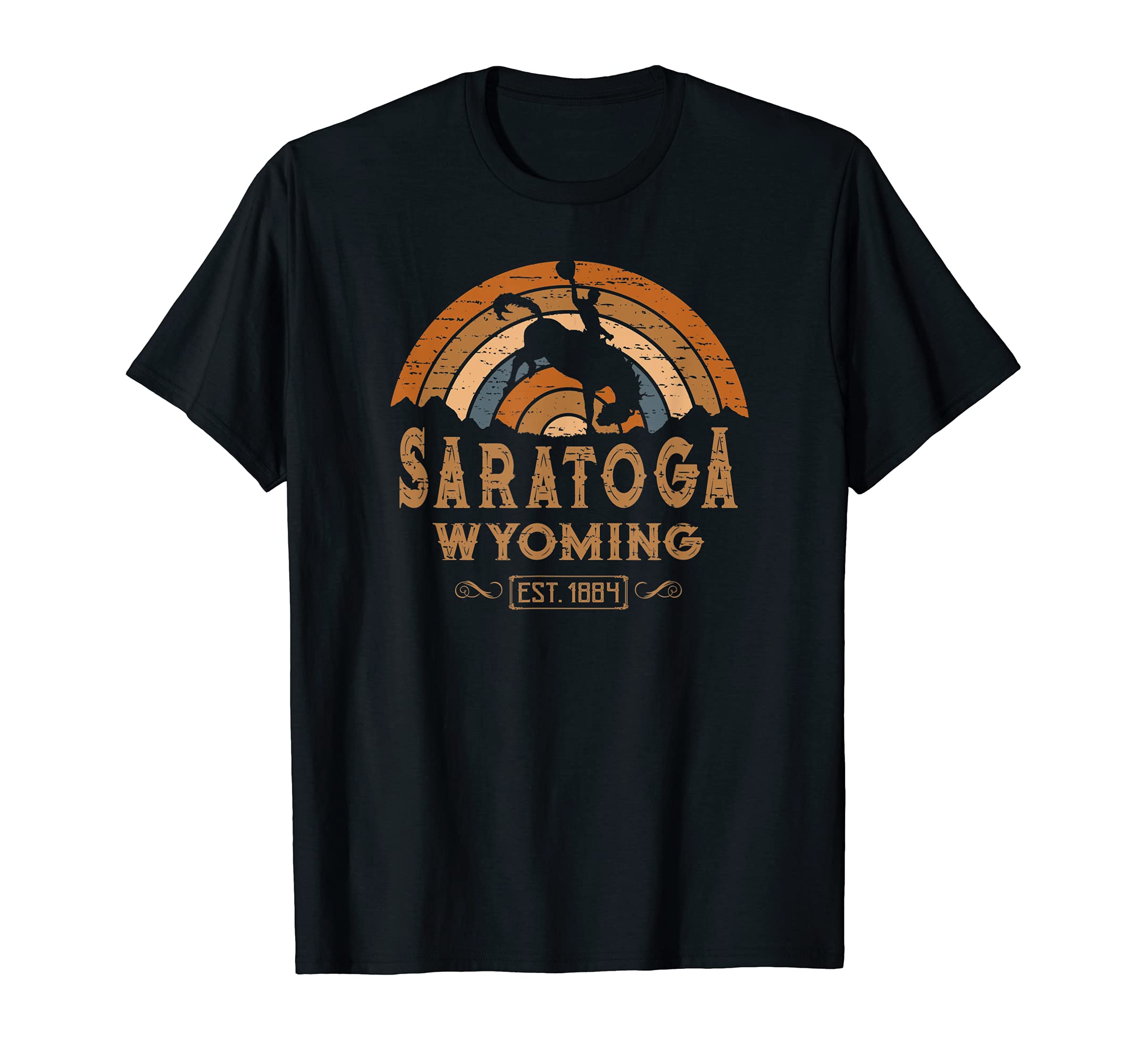 Saratoga Wyoming Wy Rodeo Cowboy T-Shirt - Casual Everyday Wear for Adults - T-Shirt, Sweatshirt, Hoodie