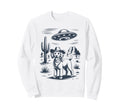 Cowboy Poodle Ufo Funny Western Dog Sweatshirt - Custom Art Print Unisex - T-Shirt, Sweatshirt, Hoodie