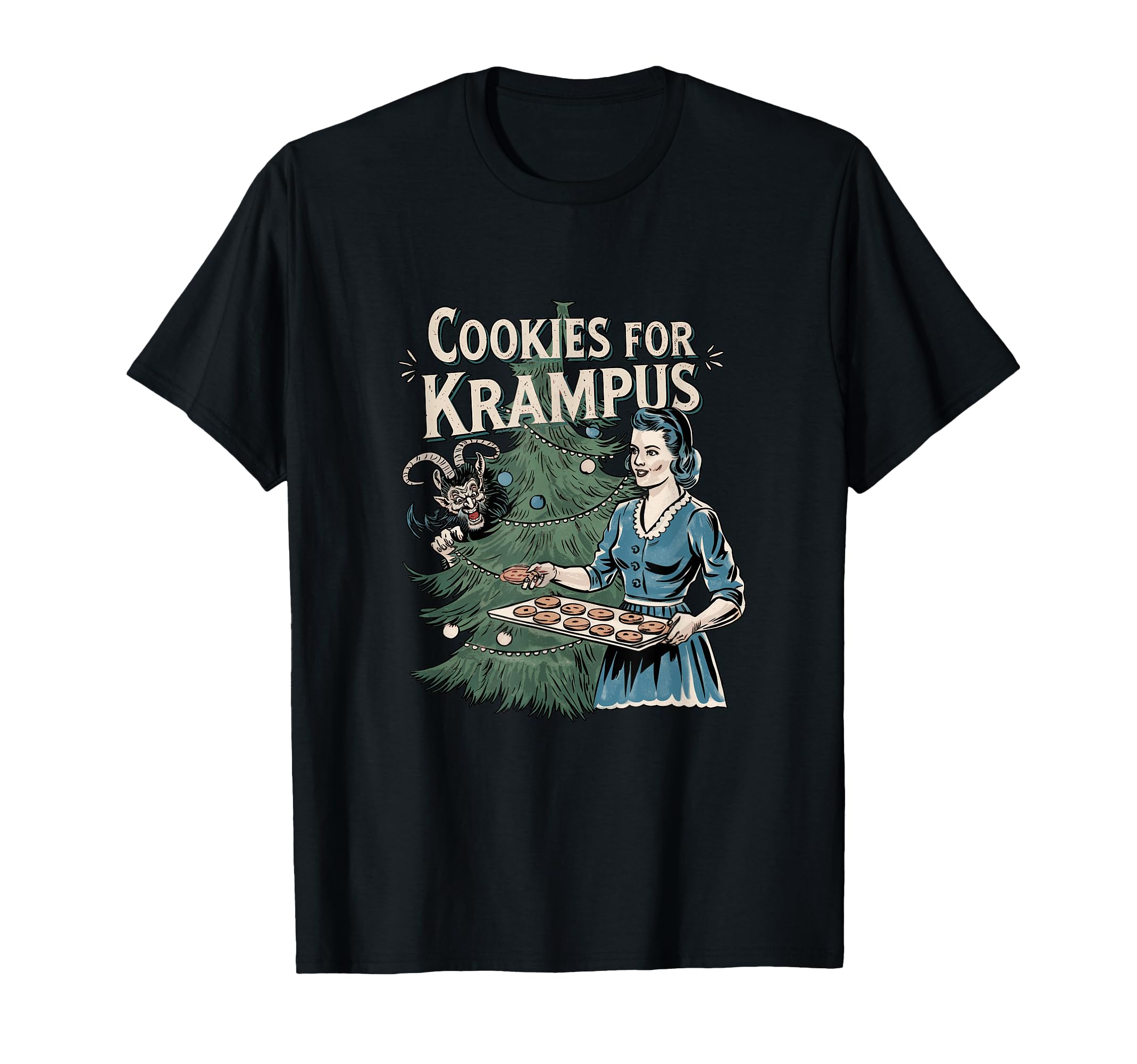 Old Cookies Krampus Art T-Shirt - Minimalist Print for Adults - T-Shirt, Sweatshirt, Hoodie