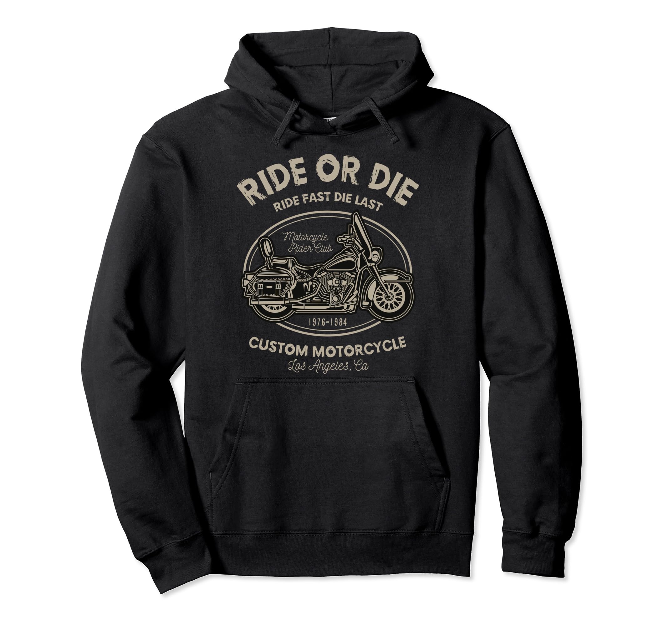 Ride Or Die Custom Motorcycle Hoodie - Casual Everyday Wear for Adults - T-Shirt, Sweatshirt, Hoodie