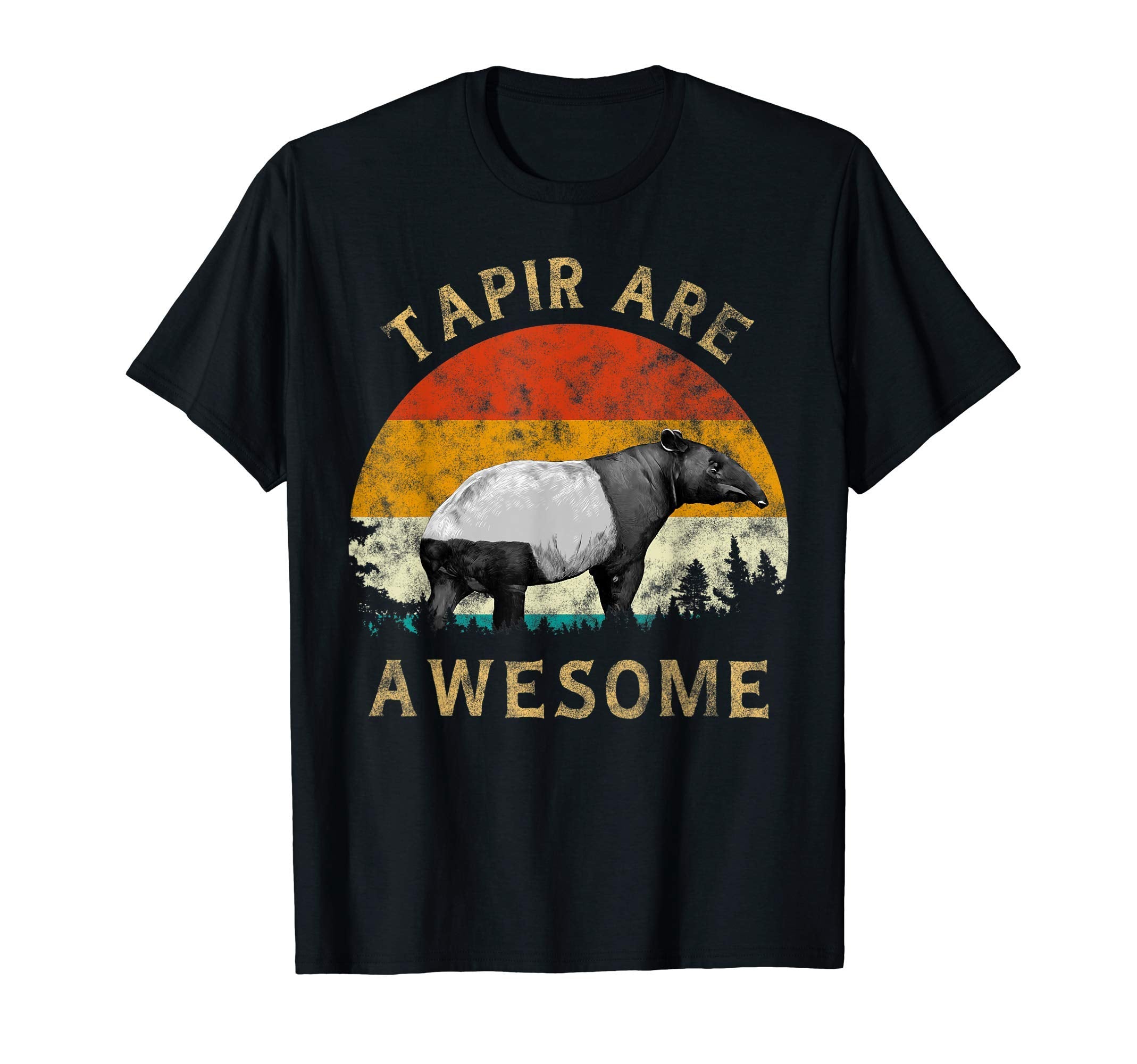 Tapir Lover Tapir Sunset Tree Awesome T-Shirt - Unique Graphic for Adults - T-Shirt, Sweatshirt, Hoodie