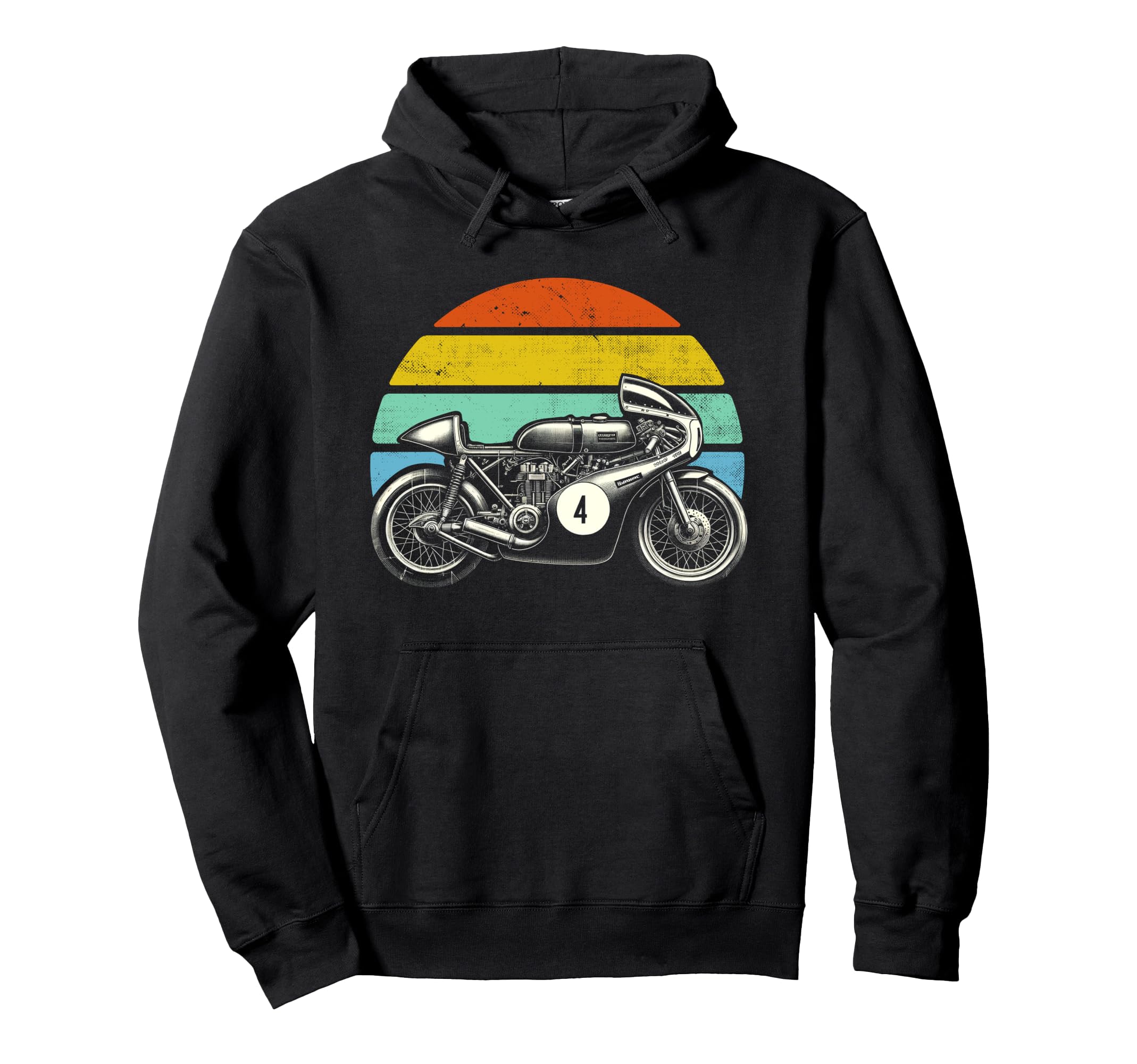Racing Motorbike Setting Sun Biker Hoodie - Streetwear Style Men Women - T-Shirt, Sweatshirt, Hoodie