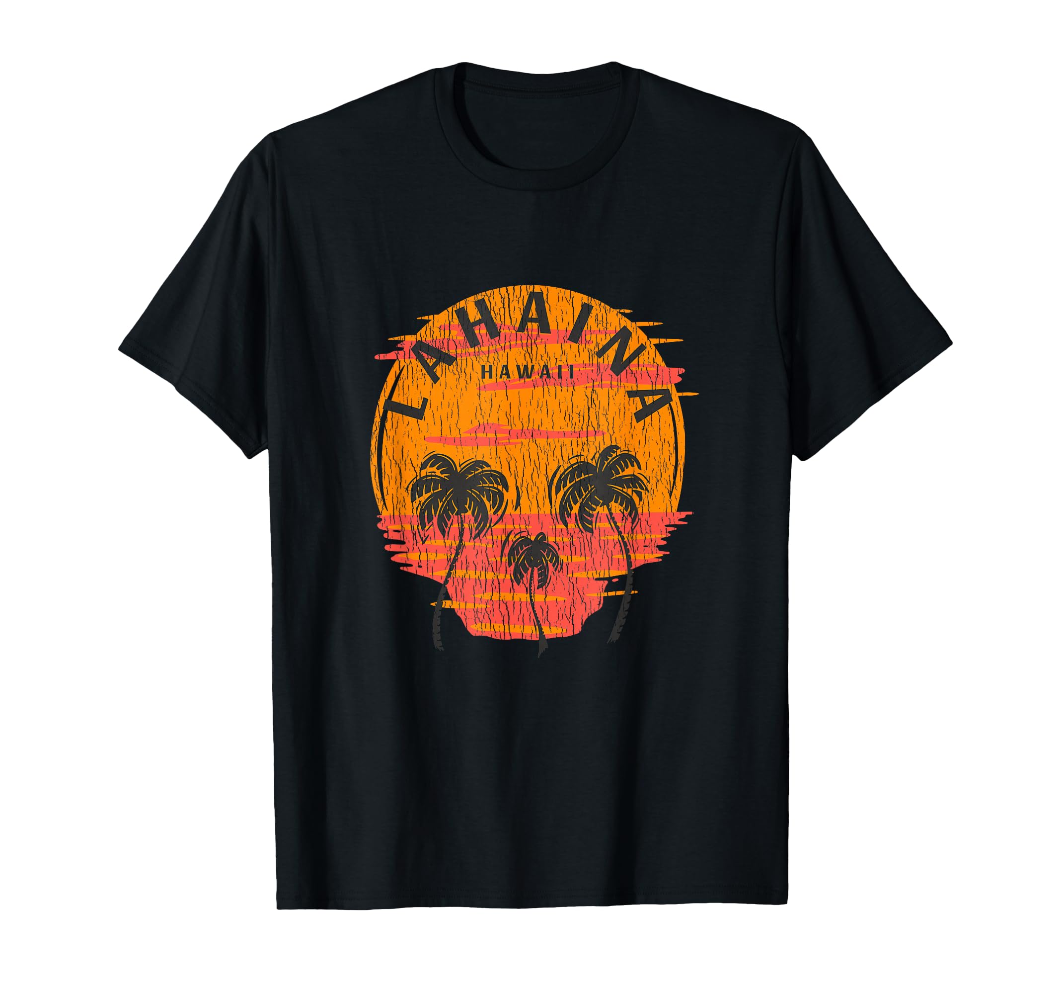 Lahaina Hawaii Palm Trees Sunset Skull T-Shirt - Streetwear Style Unisex - T-Shirt, Sweatshirt, Hoodie
