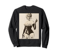 Elegant Pin Up Seductive Corset And Sweatshirt - Unique Graphic Men Women - T-Shirt, Sweatshirt, Hoodie