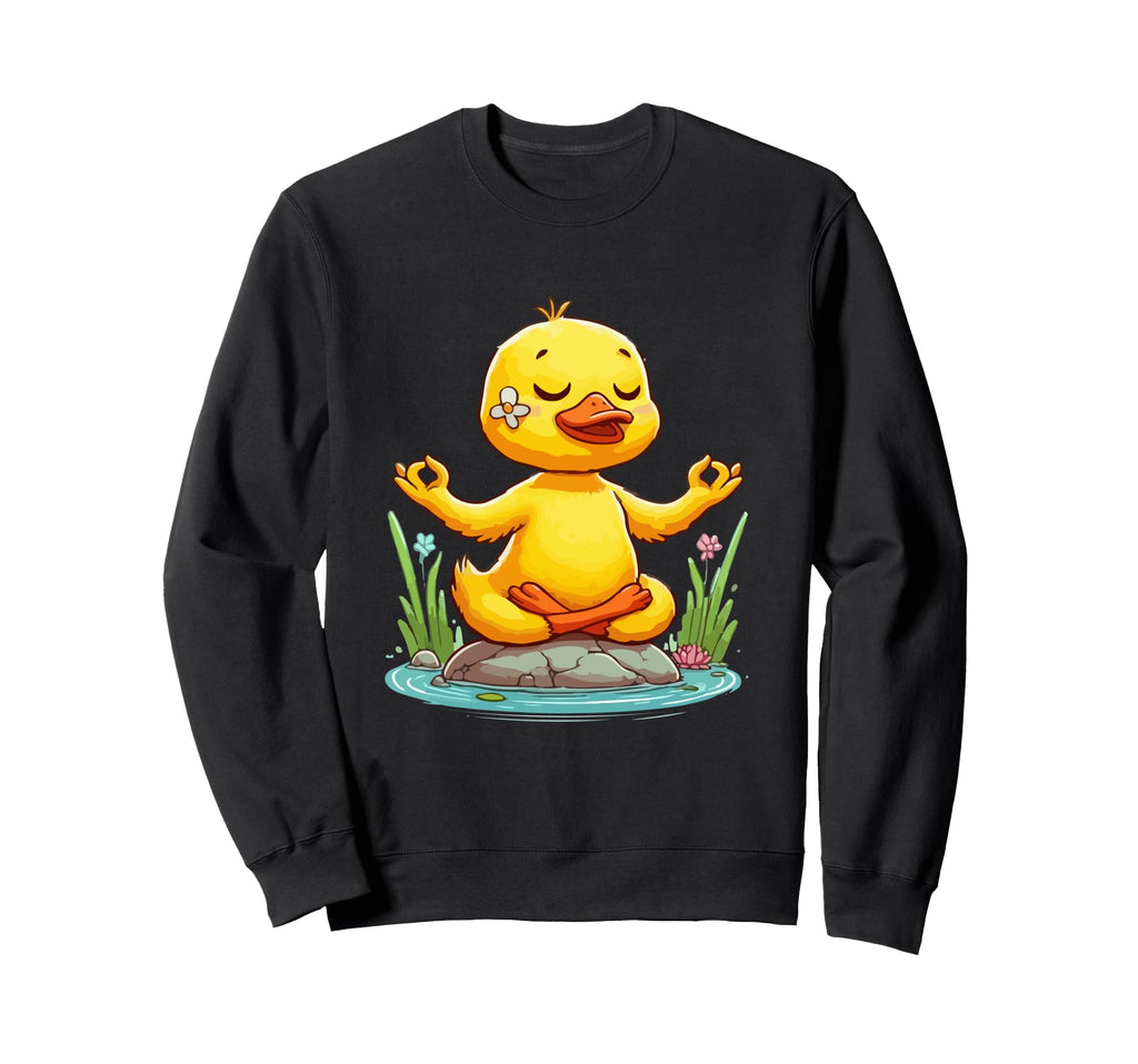 Meditation Duck Yoga Pose Sweatshirt - Custom Art Print for Adults - T-Shirt, Sweatshirt, Hoodie