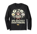 Overthinking Ape Anxiety Awkward Animal T-Shirt - Graphic Print for Adults - T-Shirt, Sweatshirt, Hoodie