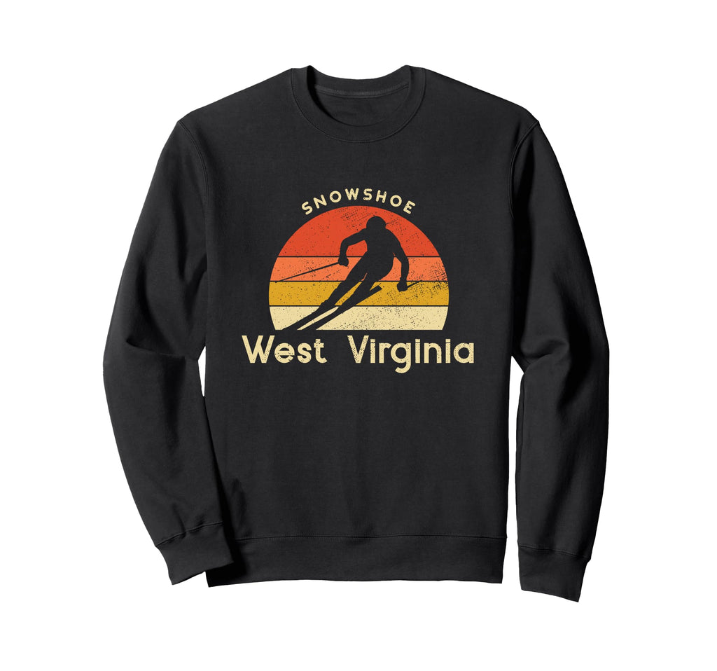 Ski Snowshoe West Virginia Sweatshirt - Minimalist Print for Adults - T-Shirt, Sweatshirt, Hoodie