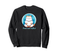 Zen Cat Meditation Mindfulness Sweatshirt - Minimalist Print for Adults - T-Shirt, Sweatshirt, Hoodie