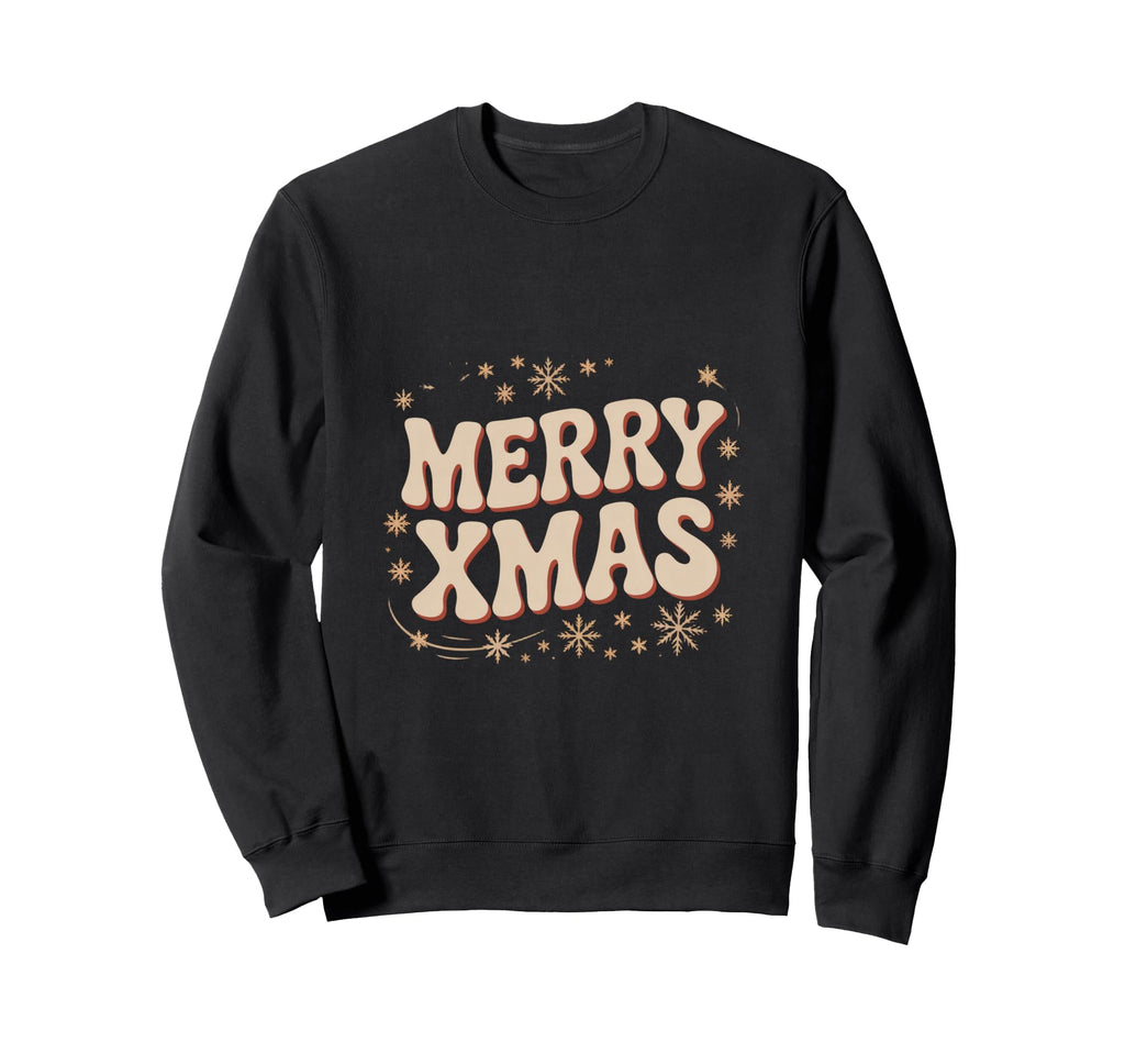 Merry Groovy Typography Sweatshirt - Casual Everyday Wear Men Women - T-Shirt, Sweatshirt, Hoodie