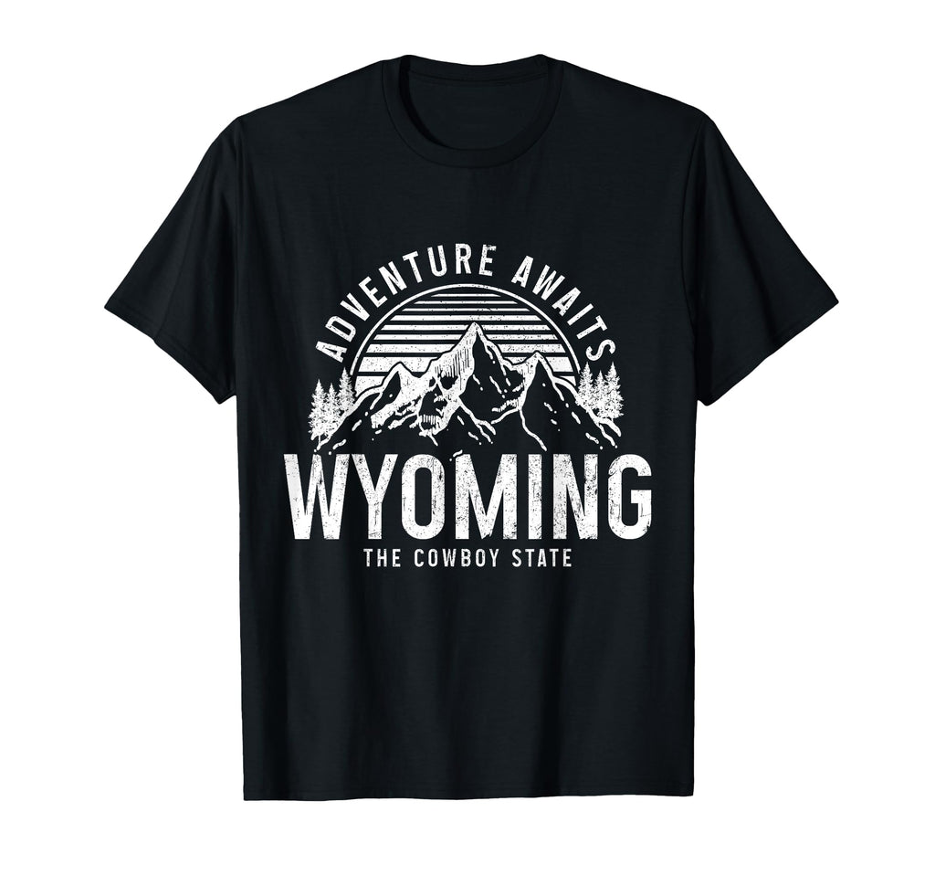 Wyoming Adventure Awaits Cowboy T-Shirt - Casual Everyday Wear for Adults - T-Shirt, Sweatshirt, Hoodie