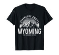 Wyoming Adventure Awaits Cowboy T-Shirt - Casual Everyday Wear for Adults - T-Shirt, Sweatshirt, Hoodie