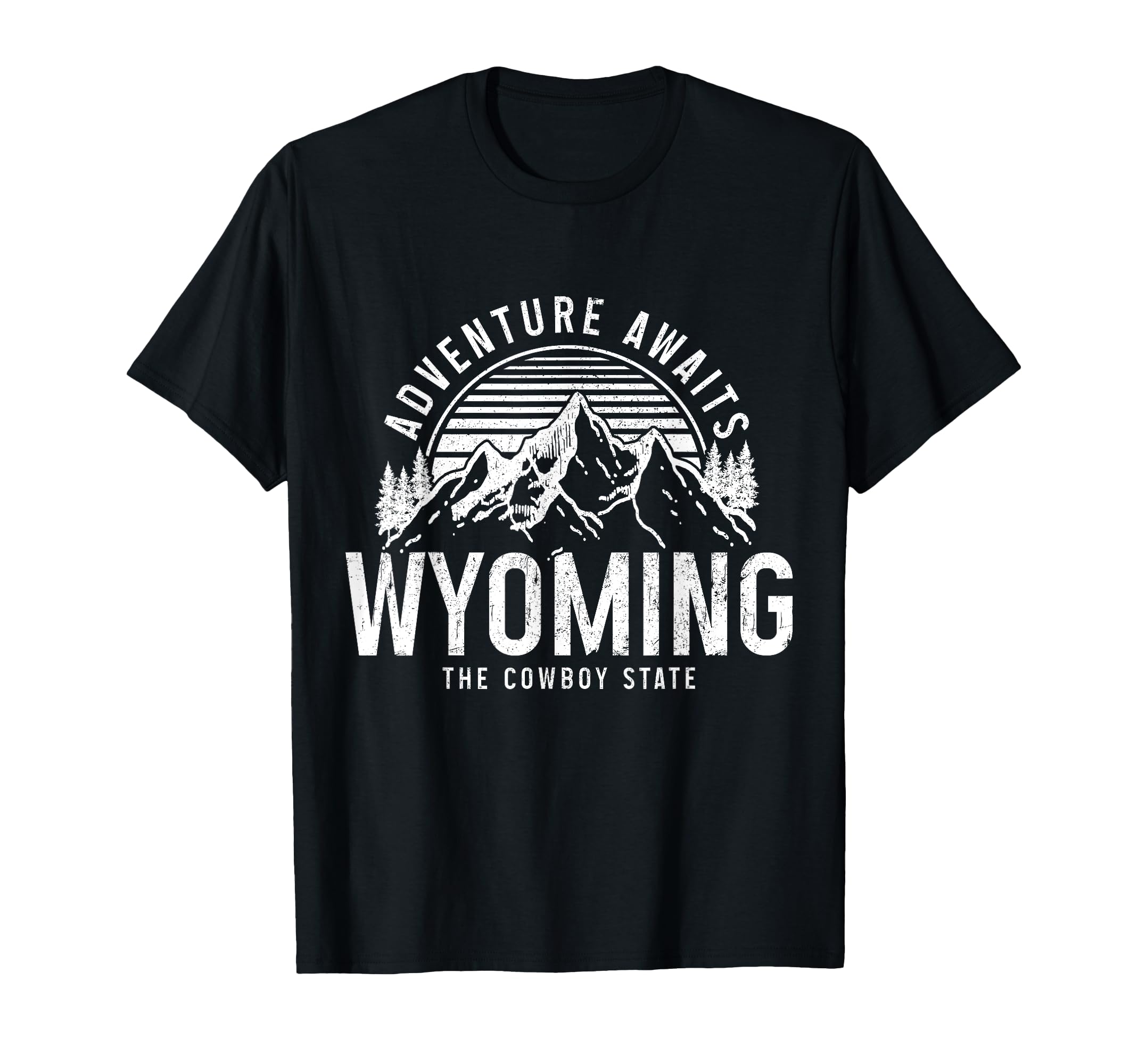Wyoming Adventure Awaits Cowboy T-Shirt - Casual Everyday Wear for Adults - T-Shirt, Sweatshirt, Hoodie
