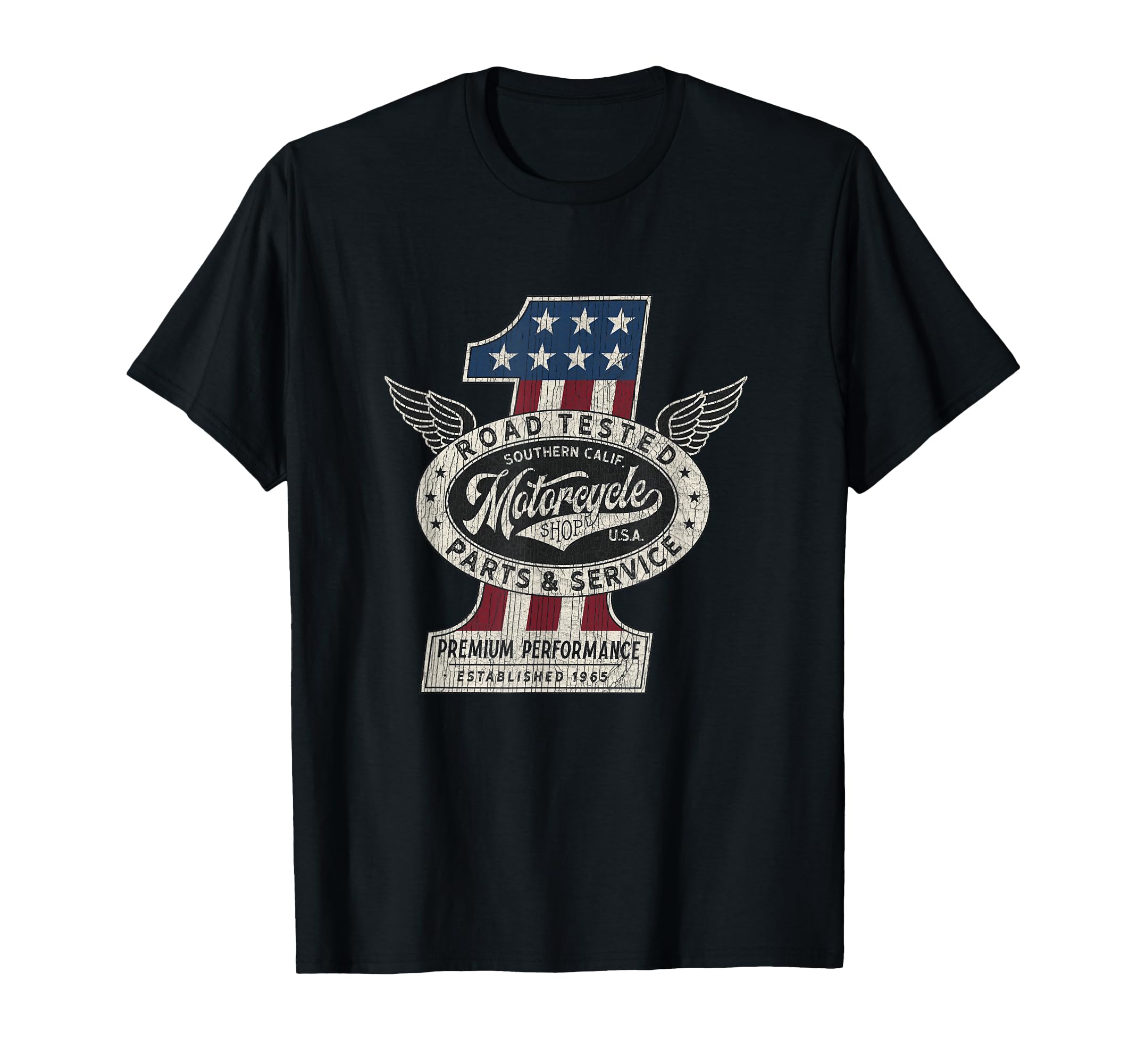 Motorcycle Shop No 1 Biker Usa Pride T-Shirt - Unique Graphic Unisex - T-Shirt, Sweatshirt, Hoodie