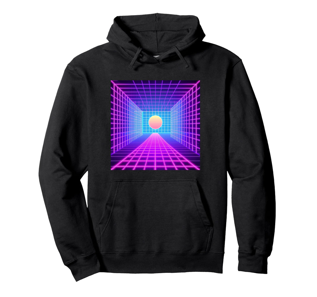 Retroverse Synthwave Aesthetic Hoodie - Minimalist Print for Adults - T-Shirt, Sweatshirt, Hoodie