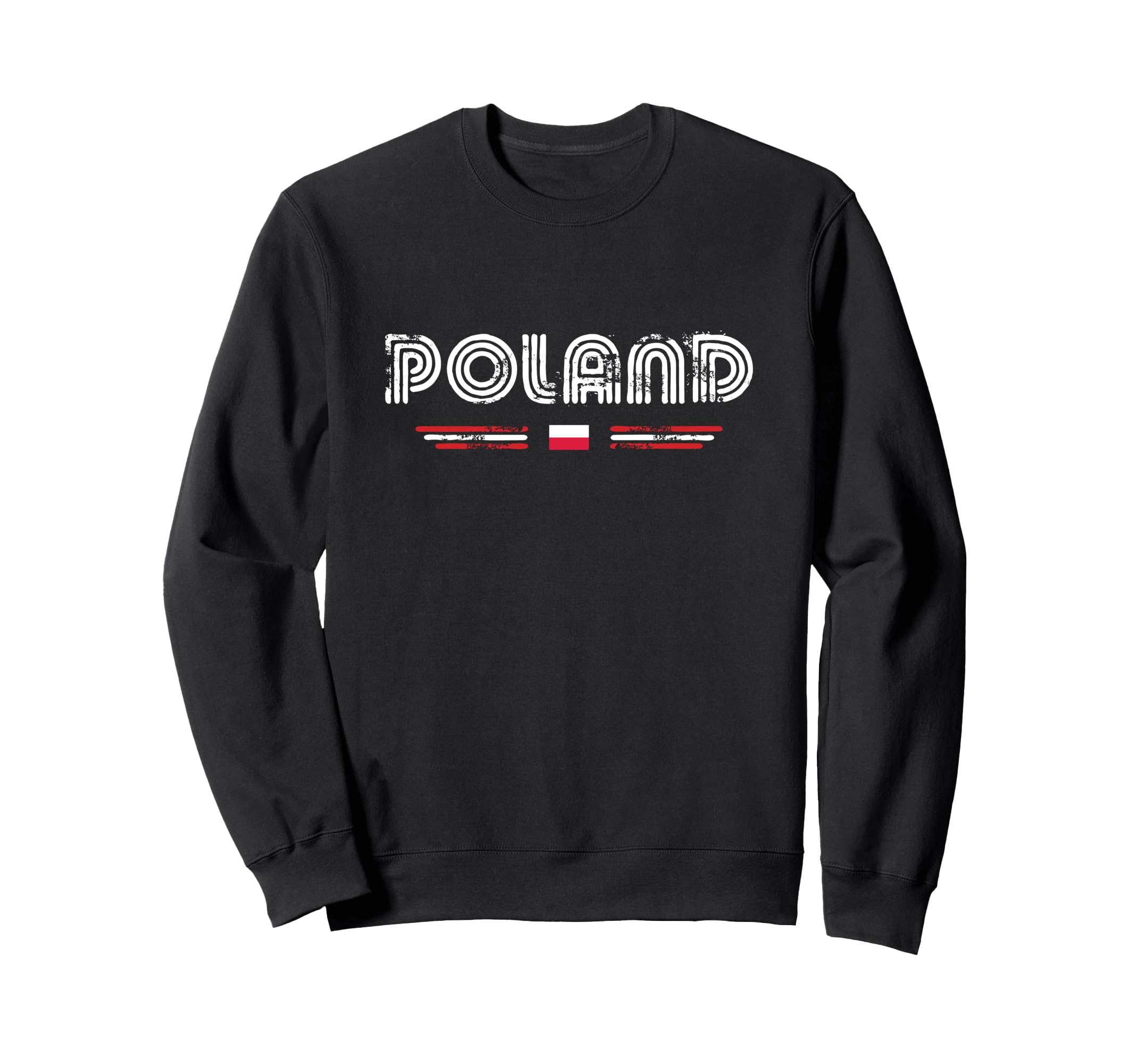 Poland 70S 80S Type Flag Sweatshirt - Minimalist Print Unisex - T-Shirt, Sweatshirt, Hoodie