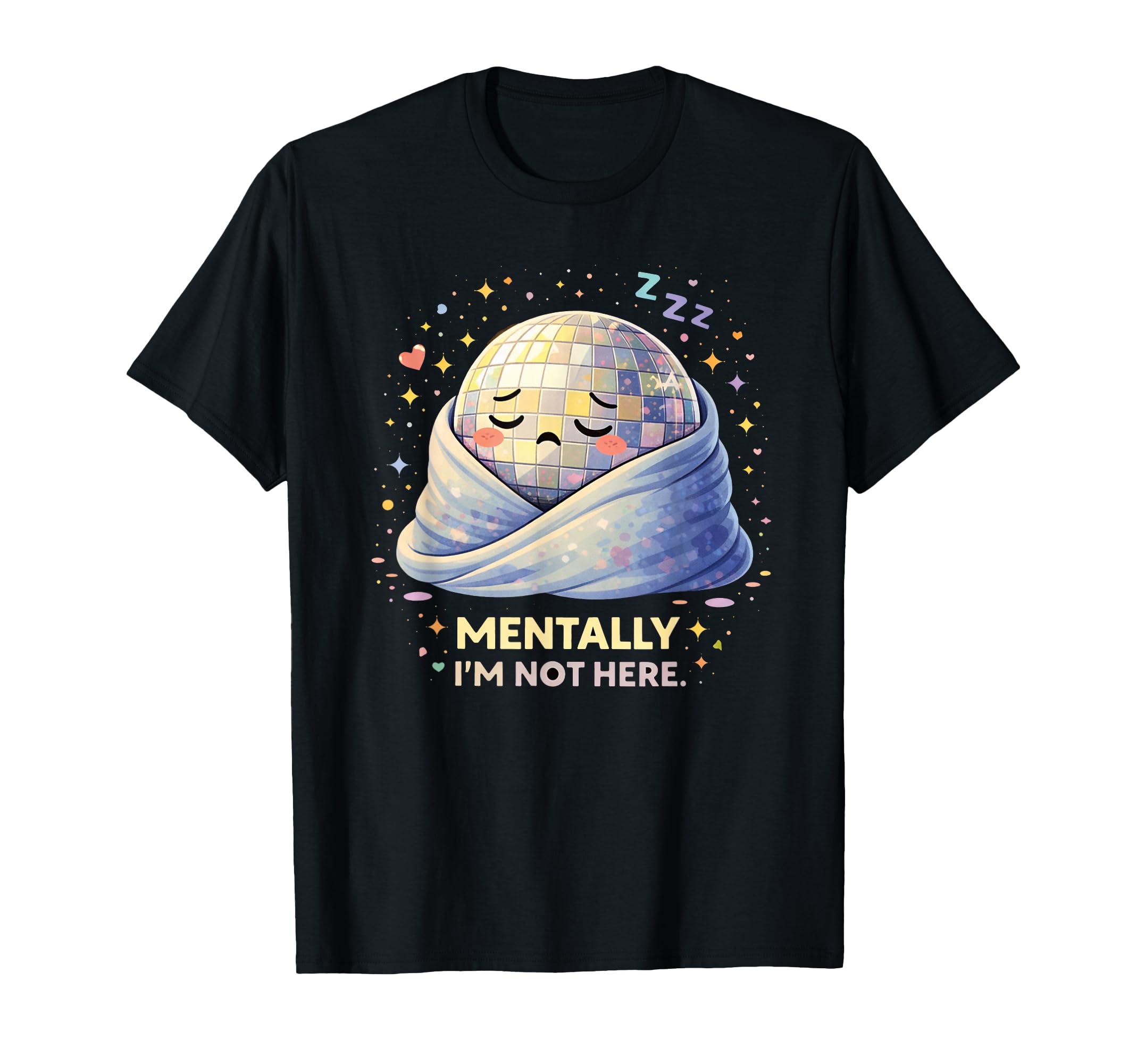 Disco Ball Kawaii Anime Funny T-Shirt - Minimalist Print for Adults - T-Shirt, Sweatshirt, Hoodie