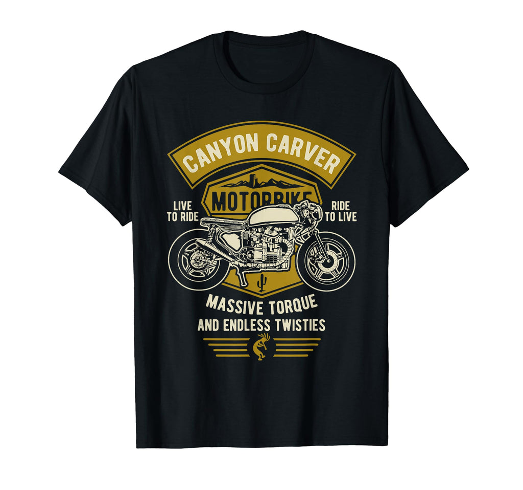 Canyon Carver Motorcycle T-Shirt - Unique Graphic for Adults - T-Shirt, Sweatshirt, Hoodie