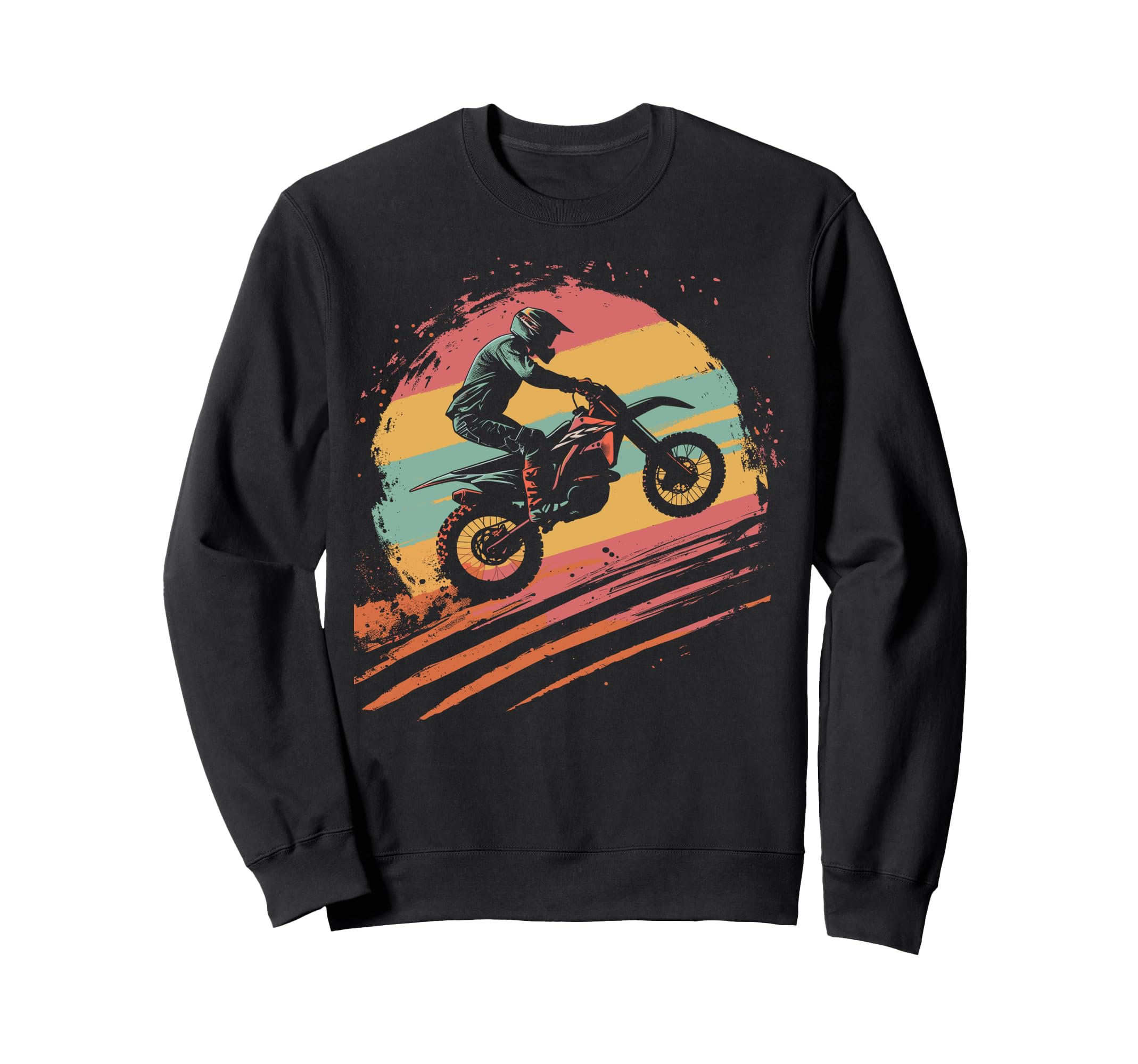 Bike Dirtbike Dirt Bike Rider Sweatshirt - Fun Novelty Design for Adults - T-Shirt, Sweatshirt, Hoodie