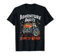 Adventure Awaits Ride Wind Motorcycle T-Shirt - Novelty Apparel for Adults - T-Shirt, Sweatshirt, Hoodie