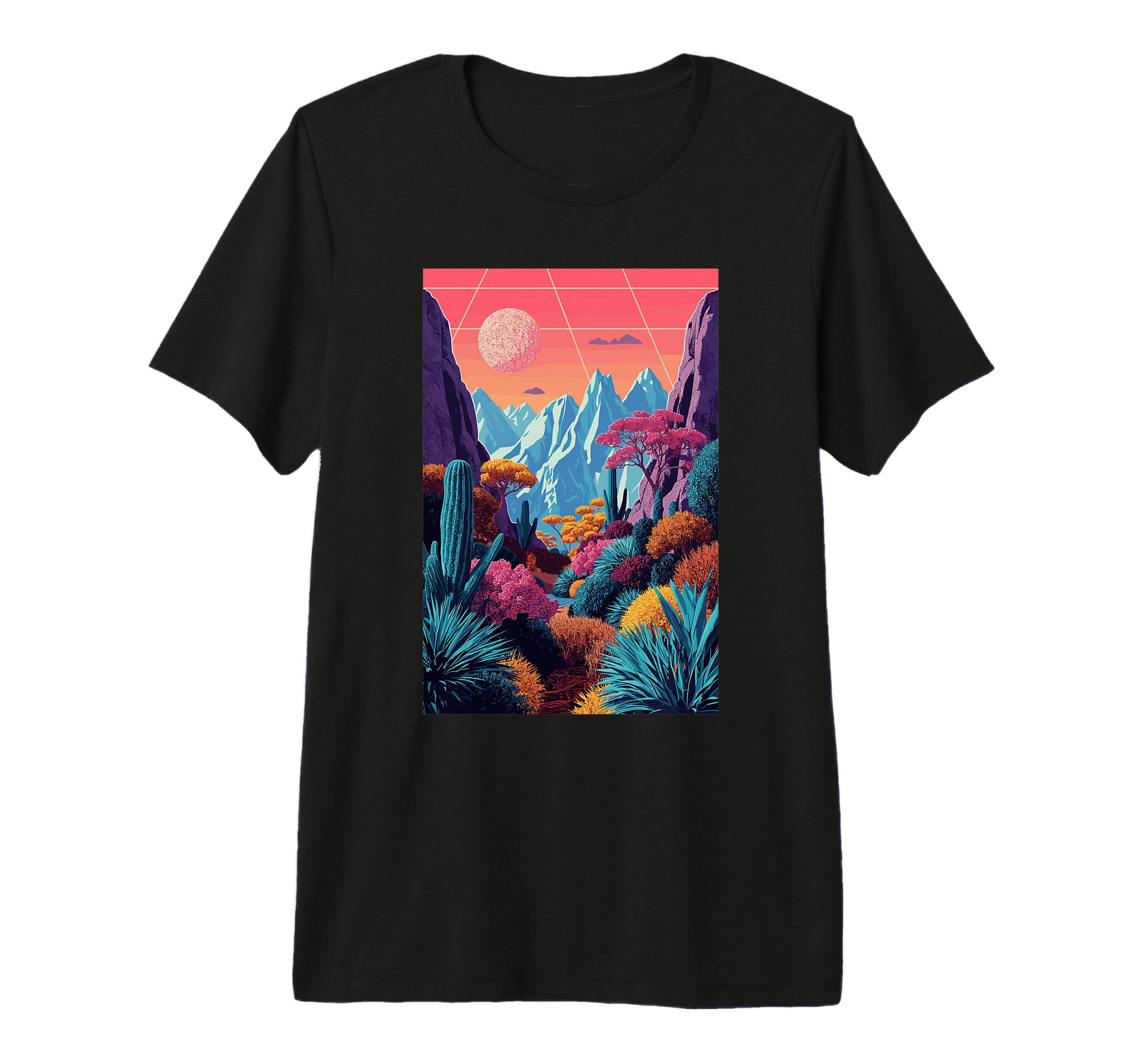Desert Landscape Futurism Sunset Nature T-Shirt - Custom Art Print Unisex - T-Shirt, Sweatshirt, Hoodie